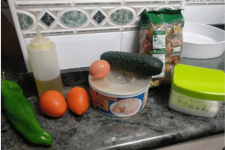 ingredientes para la ensalada de pasta