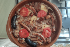 Preparando arroz al horno